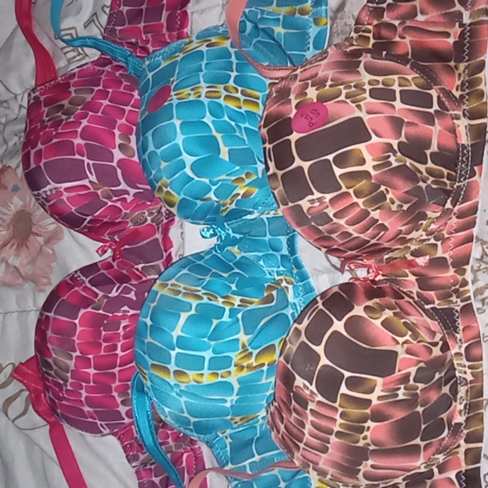 34D pushup bra bundle